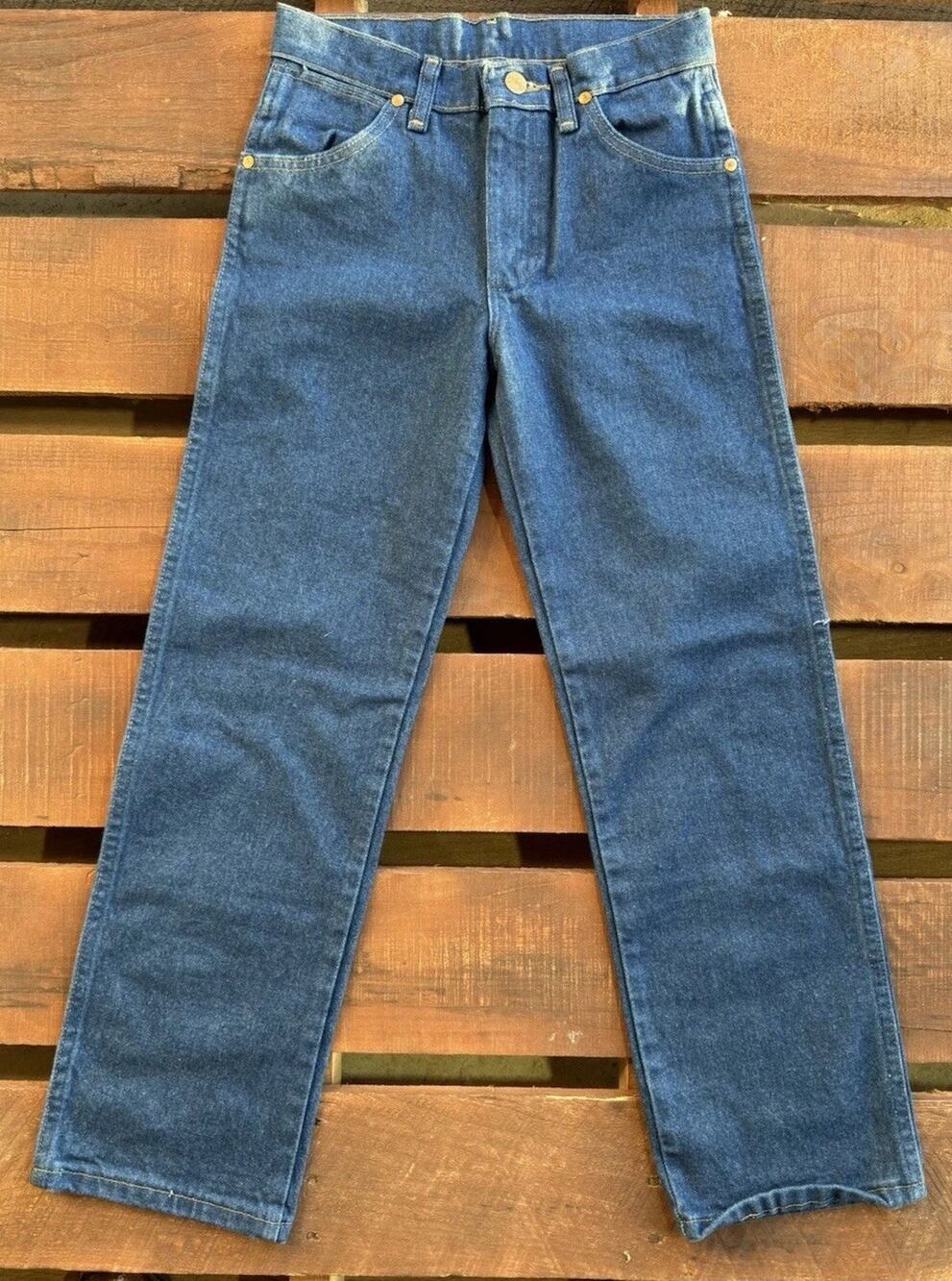 Wrangler 13MWZ Cowboy Cut Boys Size 10 Reg Dark Wash Denim Jeans USA
